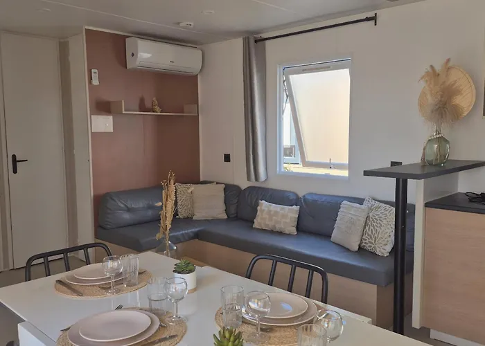 Le Cosy Mobil Home A 150M De La Plage Camping 5 Etoiles Les Dunes Parc Aquatique Kemping