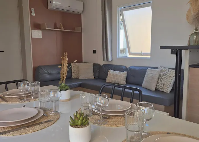 Le Cosy Mobil Home A 150M De La Plage Camping 5 Etoiles Les Dunes Parc Aquatique Kemping