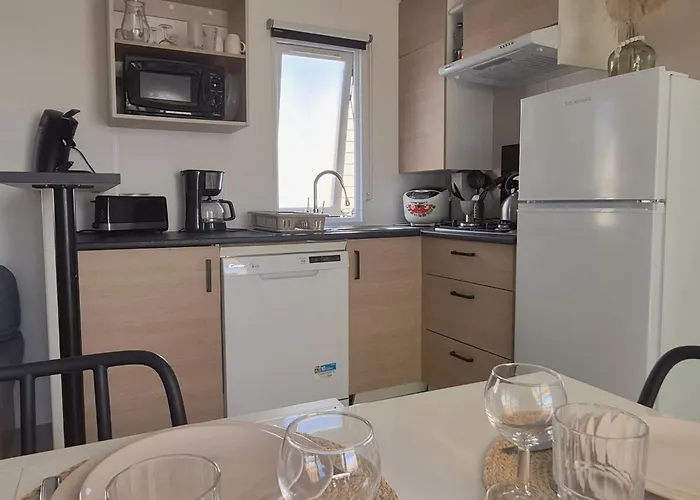 Kemping Le Cosy Mobil Home A 150M De La Plage Camping 5 Etoiles Les Dunes Parc Aquatique