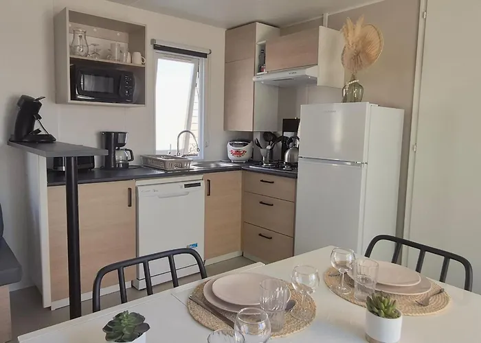 Kemping Le Cosy Mobil Home A 150M De La Plage Camping 5 Etoiles Les Dunes Parc Aquatique Torreilles